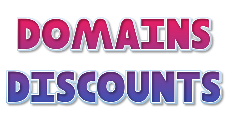 DOMAINS DISCOUNTS LOGO GRADIENT