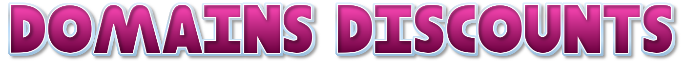 DOMAINS DISCOUNTS LOGO PINK BIG